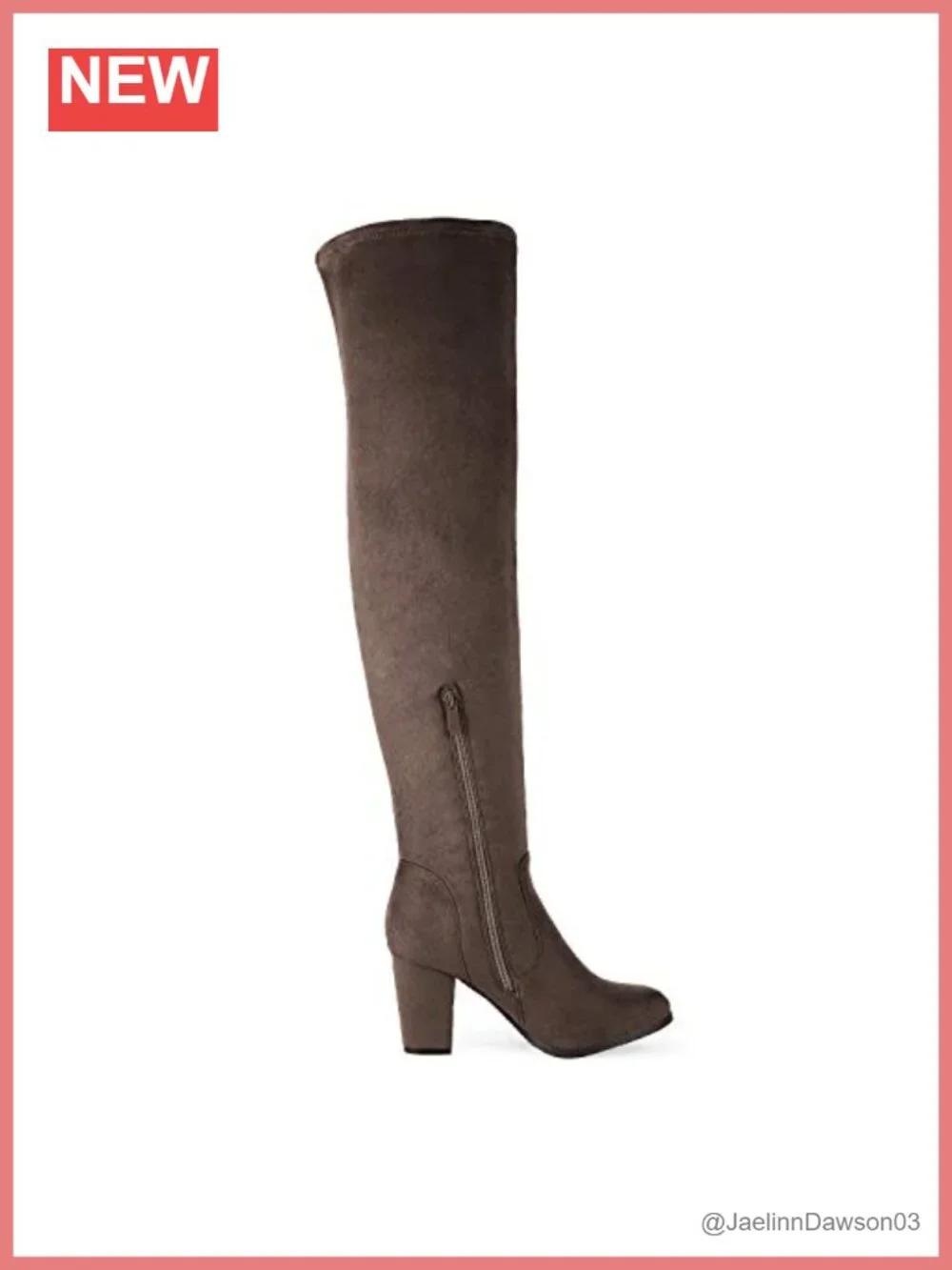 Thigh High Over The Knee Faux Fur Block Heel Boots